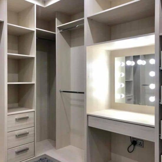 Vanity & Dressing Area - Luxury Closet project by Emperor Renovations in Philadelphia