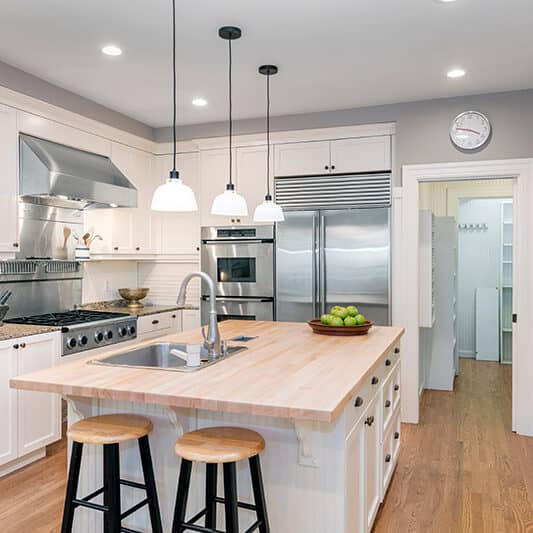 Butcher Block Island - Kitchen Remodel project by Emperor Renovations in Philadelphia